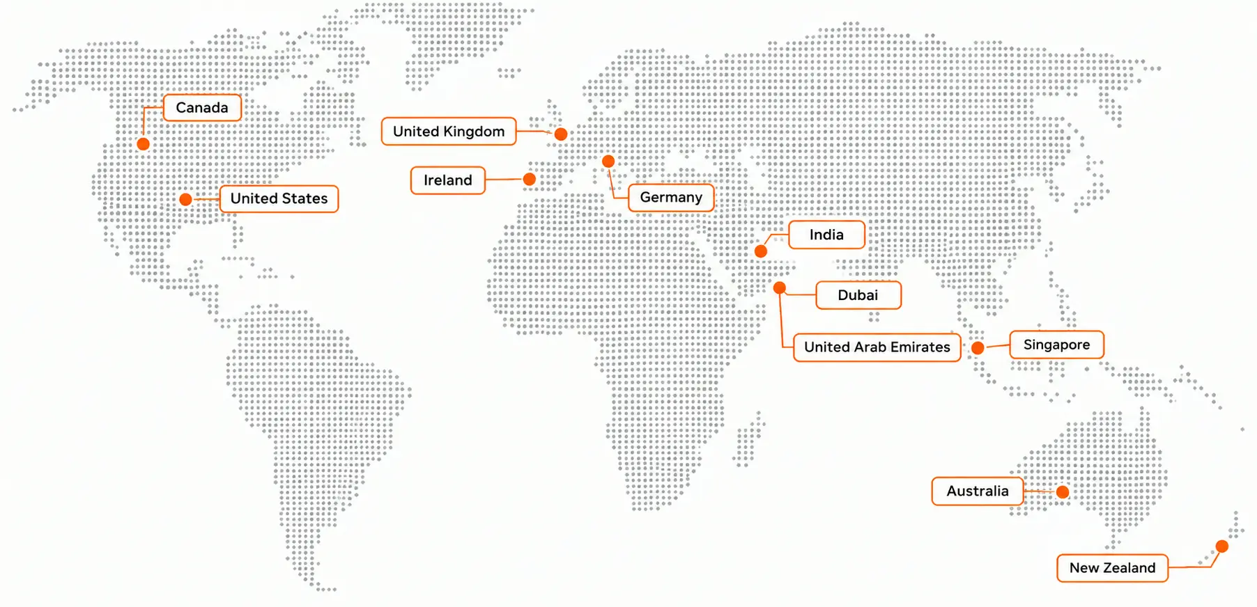 Global Practice Locations Map